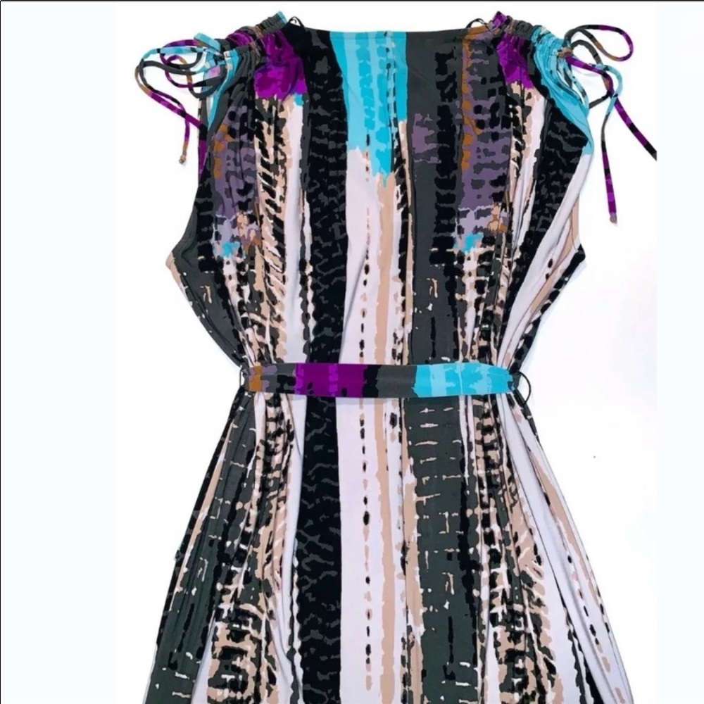 ALI RO Sleeveless Abstract Print Shift Dress- 8(M) - Picture 6 of 6